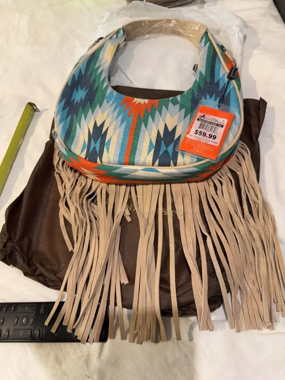 Montana West Southwestern Print Fringe‎ Hobo Bag MW1286-6366 TQ